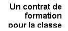 Zone de Texte: Un contrat de formation pour la classe